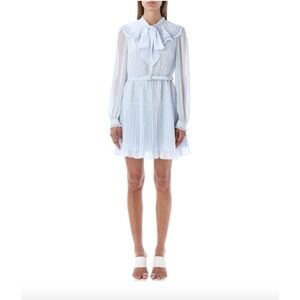 Self Portrait Dress Broderie‎ Collar Chiffon Mini
